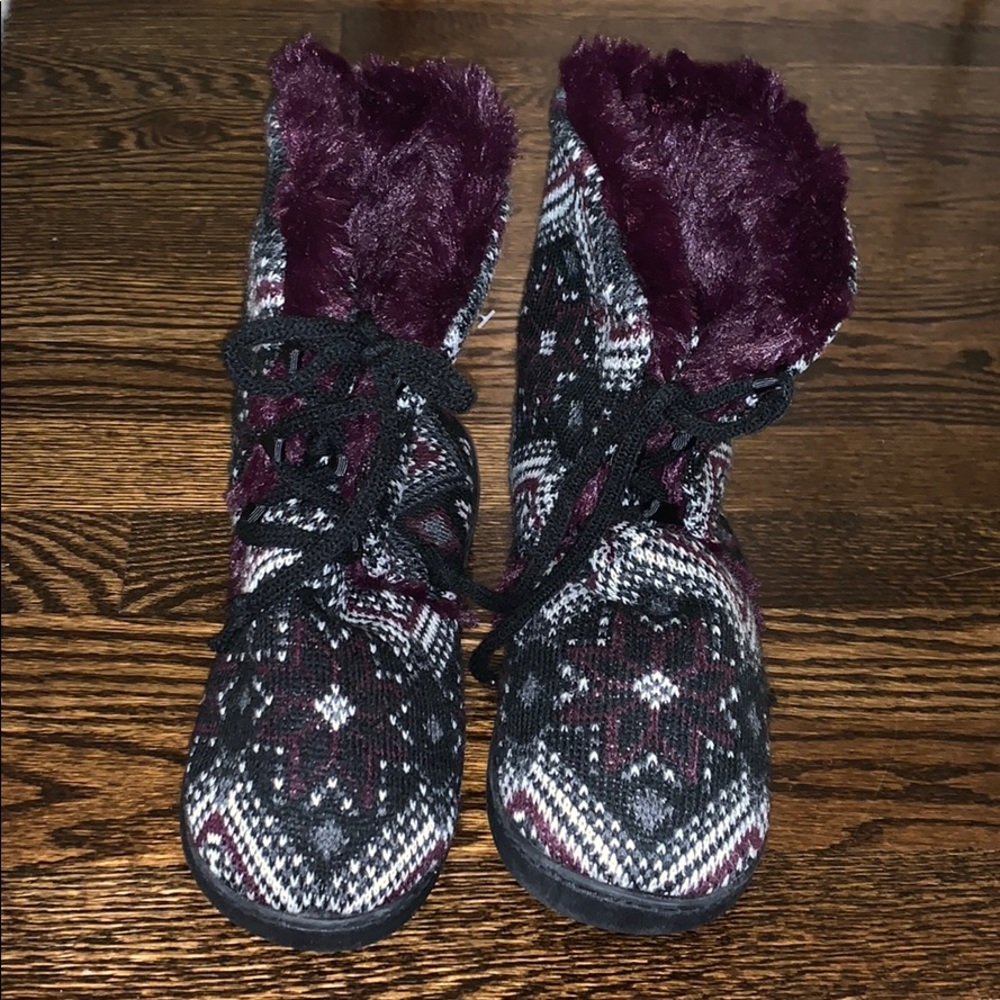 Muk luk furry slippers